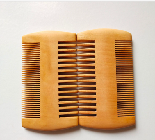 Simple Retro Double-sided Peach And Beech Comb