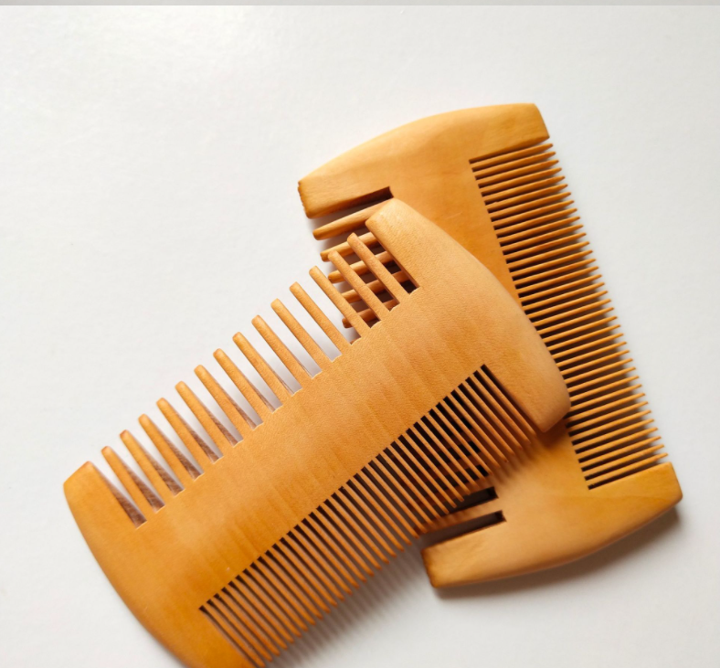 Simple Retro Double-sided Peach And Beech Comb